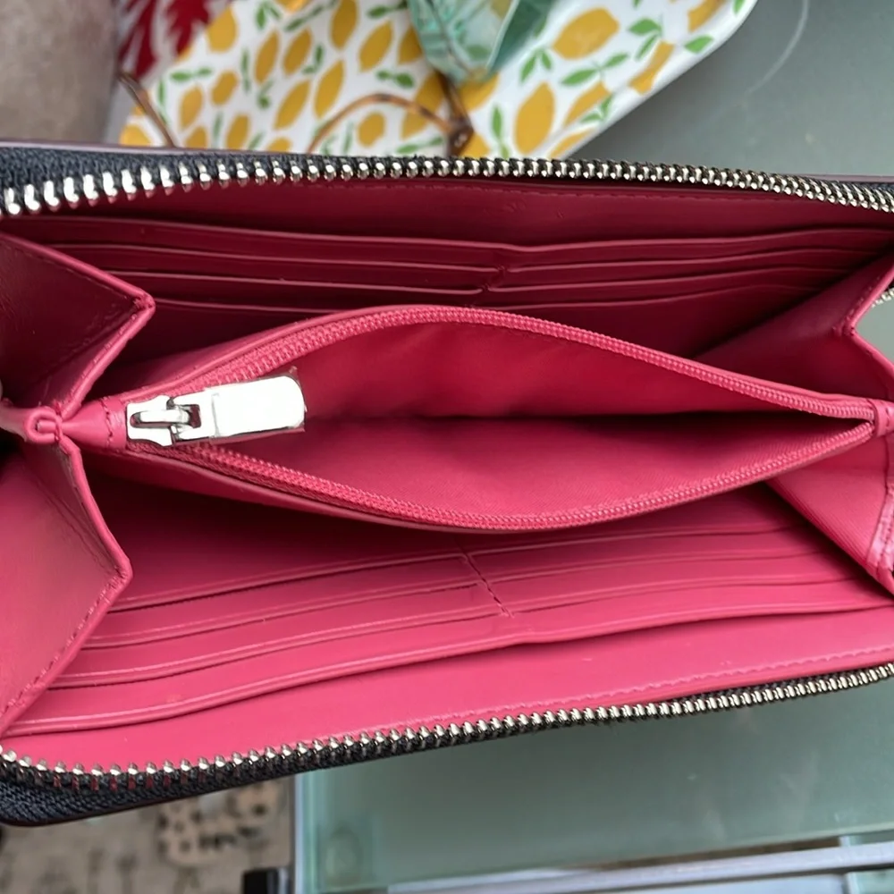 Coach Sierra Posey Cluster Floral Satchel, Wallet & Pink Wide Scallop Edge Strap - Picture 17 of 17